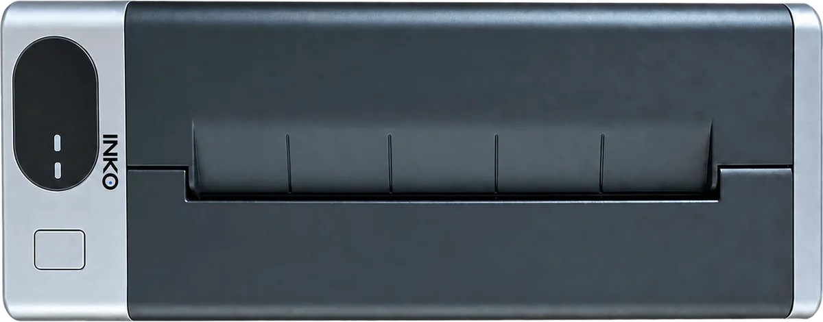 INKO M6 top view, with the paper slot running across the body